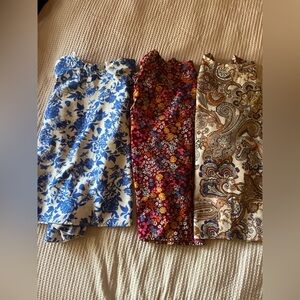 Bundle of 3 - Floral and Paisley Print Blouses size large
